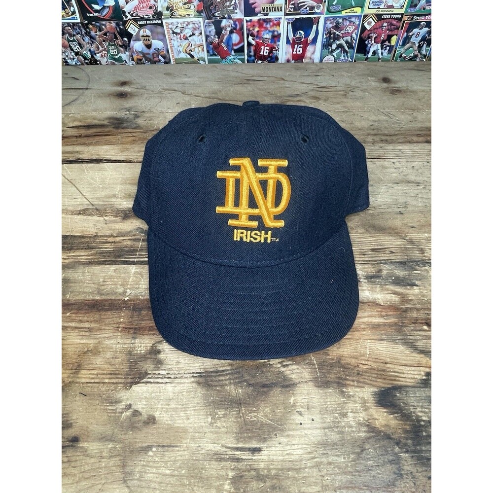 Vintage New Era 59 50 Notre Dame Irish Embroidered Wool Cap Hat 7 1/8 Made USA